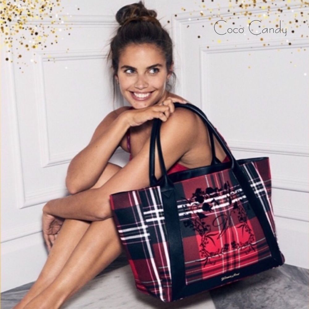 🆕Victoria's Secret Plaid Logo Tote Bag - Picture 4 of 5